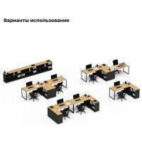 Письменный стол Crafto Тор Хлоя с тумбой 03 дуб золотистый / черный / графит купить в Минске