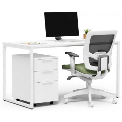 Письменный стол Crafto Тор с тумбой 06 белый купить в Минске