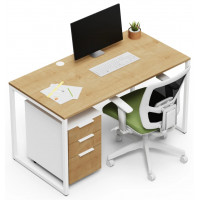 Письменный стол Crafto Тор с тумбой 07 дуб золотистый / белый купить в Минске Письменный стол Crafto Тор с тумбой 07 дуб золотистый / белый купить в Минске