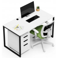 Письменный стол Crafto Тор с тумбой 10 белый / черный купить в Минске Письменный стол Crafto Тор с тумбой 10 белый / черный купить в Минске