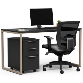 Письменный стол Crafto Тор с тумбой 11 графит / латте