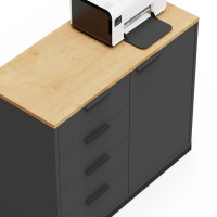 Тумба Crafto Вера 04 дуб золотистый / графит / черный купить в Минске