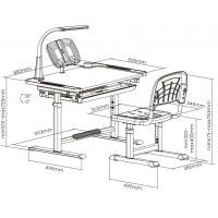 Комплект Fundesk CUBBY Lupin парта и стул  купить в Минске
