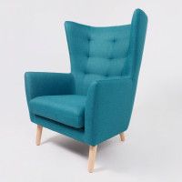 Кресло для отдыха Саари Twist 12 бирюзовый (натуральные опоры) купить в Минске