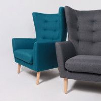 Кресло для отдыха Саари Twist 12 бирюзовый (натуральные опоры) купить в Минске