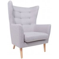 Кресло для отдыха Саари Twist 18 светло-серый (натуральные опоры)