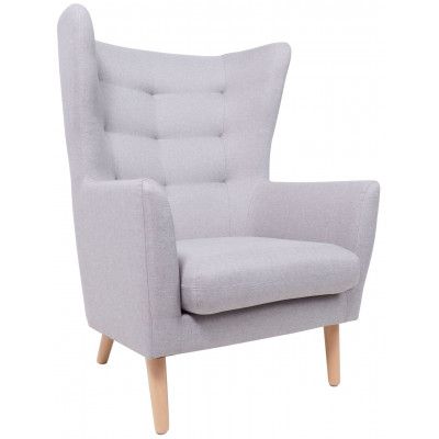 Кресло для отдыха Саари Twist 18 светло-серый (натуральные опоры) купить в Минске