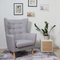 Кресло для отдыха Саари Twist 18 светло-серый (натуральные опоры) купить в Минске Кресло для отдыха Саари Twist 18 светло-серый (натуральные опоры) купить в Минске