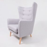 Кресло для отдыха Саари Twist 18 светло-серый (натуральные опоры) купить в Минске Кресло для отдыха Саари Twist 18 светло-серый (натуральные опоры) купить в Минске