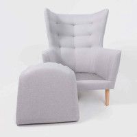 Кресло для отдыха Саари Twist 18 светло-серый (натуральные опоры) купить в Минске Кресло для отдыха Саари Twist 18 светло-серый (натуральные опоры) купить в Минске