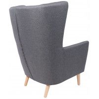 Кресло для отдыха Саари Twist 20 тёмно-серый (натуральные опоры) купить в Минске