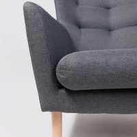 Кресло для отдыха Саари Twist 20 тёмно-серый (натуральные опоры) купить в Минске