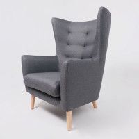 Кресло для отдыха Саари Twist 20 тёмно-серый (натуральные опоры) купить в Минске