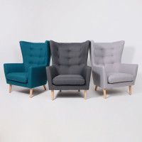 Кресло для отдыха Саари Twist 20 тёмно-серый (натуральные опоры) купить в Минске