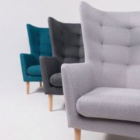 Кресло для отдыха Саари Twist 20 тёмно-серый (натуральные опоры) купить в Минске