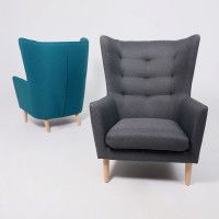 Кресло для отдыха Саари Twist 20 тёмно-серый (натуральные опоры) купить в Минске