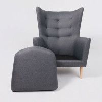 Кресло для отдыха Саари Twist 20 тёмно-серый (натуральные опоры) купить в Минске