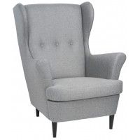 Кресло для отдыха Тойво Malmo 90 серый (черные опоры)