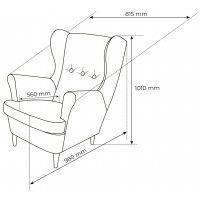 Кресло для отдыха Тойво Prince Ash серый (черные опоры) купить в Минске Кресло для отдыха Тойво Prince Ash серый (черные опоры) купить в Минске