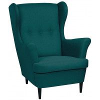 Кресло для отдыха Тойво Prince Petrol лазурно-синий (черные опоры)