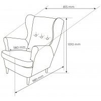 Кресло для отдыха Тойво Prince Petrol лазурно-синий (черные опоры) купить в Минске