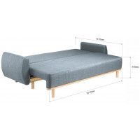 Диван-кровать Тулисия Prince Ash серый (натуральные опоры) купить в Минске