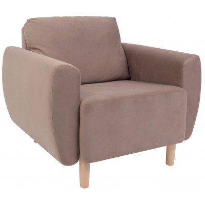 Кресло для отдыха Тулисия Velutto 22 капучино (натуральные опоры) купить в Минске