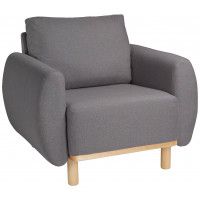 Кресло для отдыха Тулисия Velutto 32 серый (натуральные опоры)