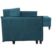 Диван-кровать Туули КП Prince Petrol лазурно-синий (черные опоры) купить в Минске