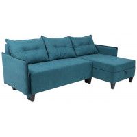 Диван-кровать Туули КП Prince Petrol лазурно-синий (черные опоры) купить в Минске