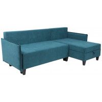 Диван-кровать Туули КП Prince Petrol лазурно-синий (черные опоры) купить в Минске