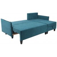 Диван-кровать Туули КП Prince Petrol лазурно-синий (черные опоры) купить в Минске