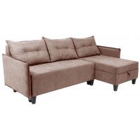 Диван-кровать Туули КП Velutto 22 капучино (черные опоры)