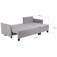 Диван-кровать Туули КП Velutto 32 серый (черные опоры) купить в Минске