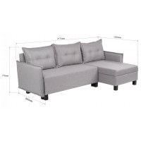 Диван-кровать Туули КП Velutto 32 серый (черные опоры) купить в Минске