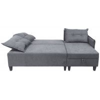 Диван-кровать Туули КП Velutto 32 серый (черные опоры) купить в Минске