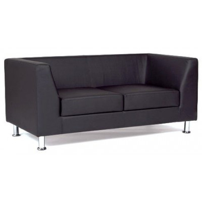 Диван Дерби двухместный экокожа черный купить в Минске