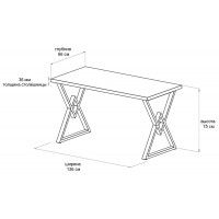 Письменный стол ДОМУС Аксиом (черное подстолье) 120x66 см купить в Минске