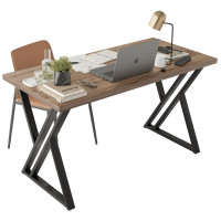 Письменный стол ДОМУС Гранд 120х66 см орех темный/черный