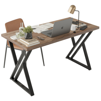 Письменный стол ДОМУС Гранд 120х66 см орех темный/черный купить в Минске