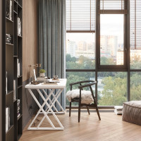 Письменный стол ДОМУС Хилтон 120х66 см белый/белый купить в Минске