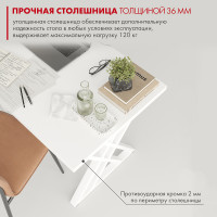 Письменный стол ДОМУС Хилтон 120х66 см белый/белый купить в Минске