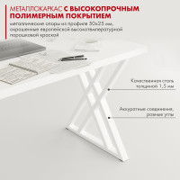 Письменный стол ДОМУС Хилтон 120х66 см белый/белый купить в Минске