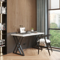 Письменный стол ДОМУС Хилтон 136х66 см белый/черный купить в Минске