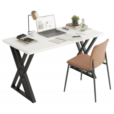 Письменный стол ДОМУС Хилтон 120х66 см белый/черный