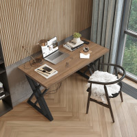 Письменный стол ДОМУС Хилтон 136х66 см орех темный/черный купить в Минске