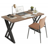 Письменный стол ДОМУС Хилтон 136х66 см орех темный/черный