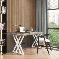 Письменный стол ДОМУС Хилтон 136х66 см вяз светлый/белый купить в Минске Письменный стол ДОМУС Хилтон 136х66 см вяз светлый/белый купить в Минске