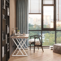 Письменный стол ДОМУС Хилтон 136х66 см вяз светлый/белый купить в Минске Письменный стол ДОМУС Хилтон 136х66 см вяз светлый/белый купить в Минске