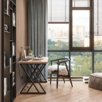 Письменный стол ДОМУС Хилтон 136х66 см вяз светлый/черный купить в Минске Письменный стол ДОМУС Хилтон 136х66 см вяз светлый/черный купить в Минске